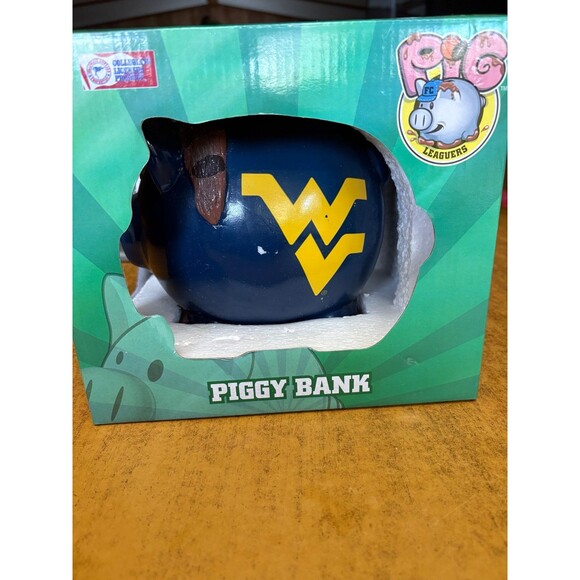 WVU WEST VIRGINIA Mountaineers piggy bank - Picture 2 of 4